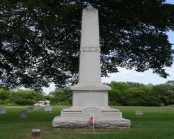 In 1884, the Confederate Memorial was erected dedicated in the memory of 162 confederate soldiers buried nearby. It is an 18 feet long granite obelisk